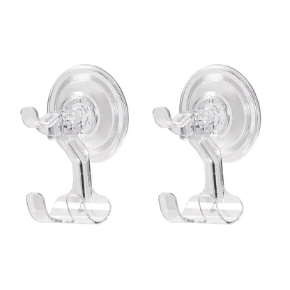 Clear Powerful Vacuum Shower Suction Cup Hook Set