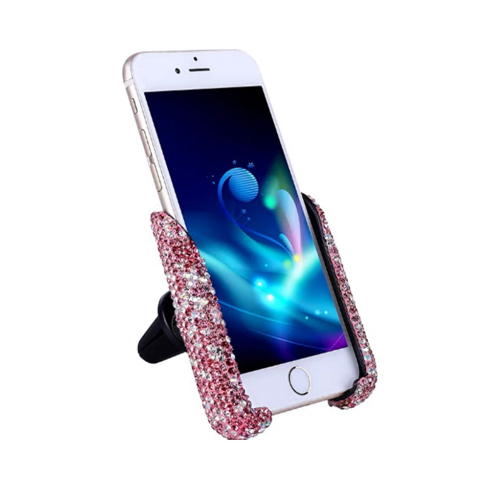 Universal Bling Rhinestones Car Phone Holder Car Air Vent Mount Phone Gravity Holder