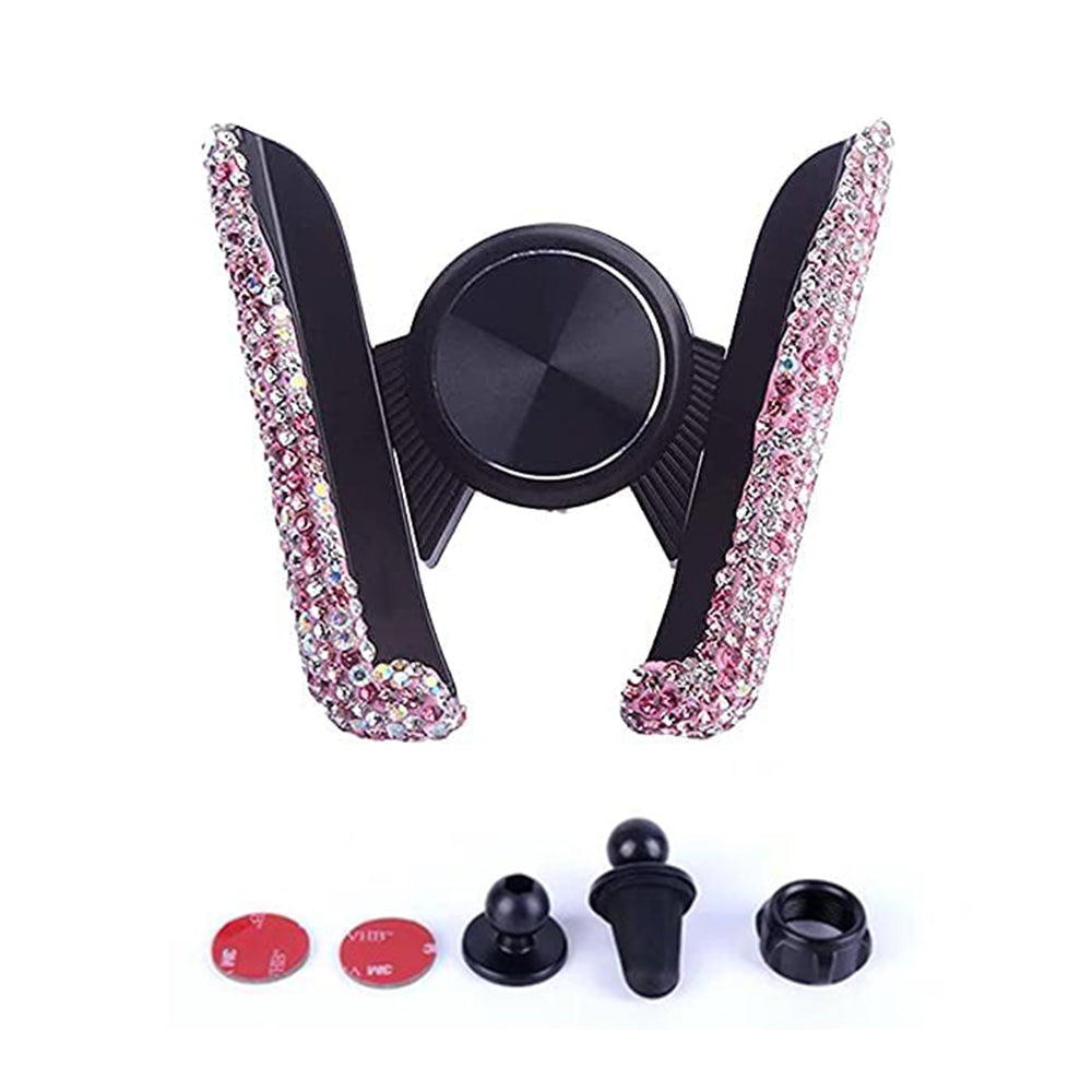 Universal Bling Rhinestones Car Phone Holder Car Air Vent Mount Phone Gravity Holder
