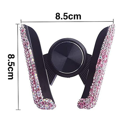 Universal Bling Rhinestones Car Phone Holder Car Air Vent Mount Phone Gravity Holder