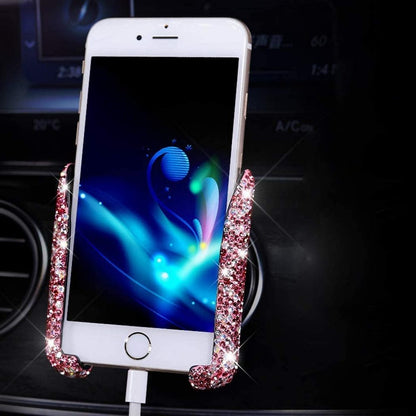 Universal Bling Rhinestones Car Phone Holder Car Air Vent Mount Phone Gravity Holder