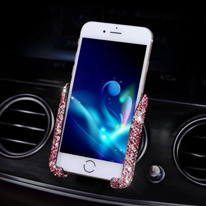 Universal Bling Rhinestones Car Phone Holder Car Air Vent Mount Phone Gravity Holder