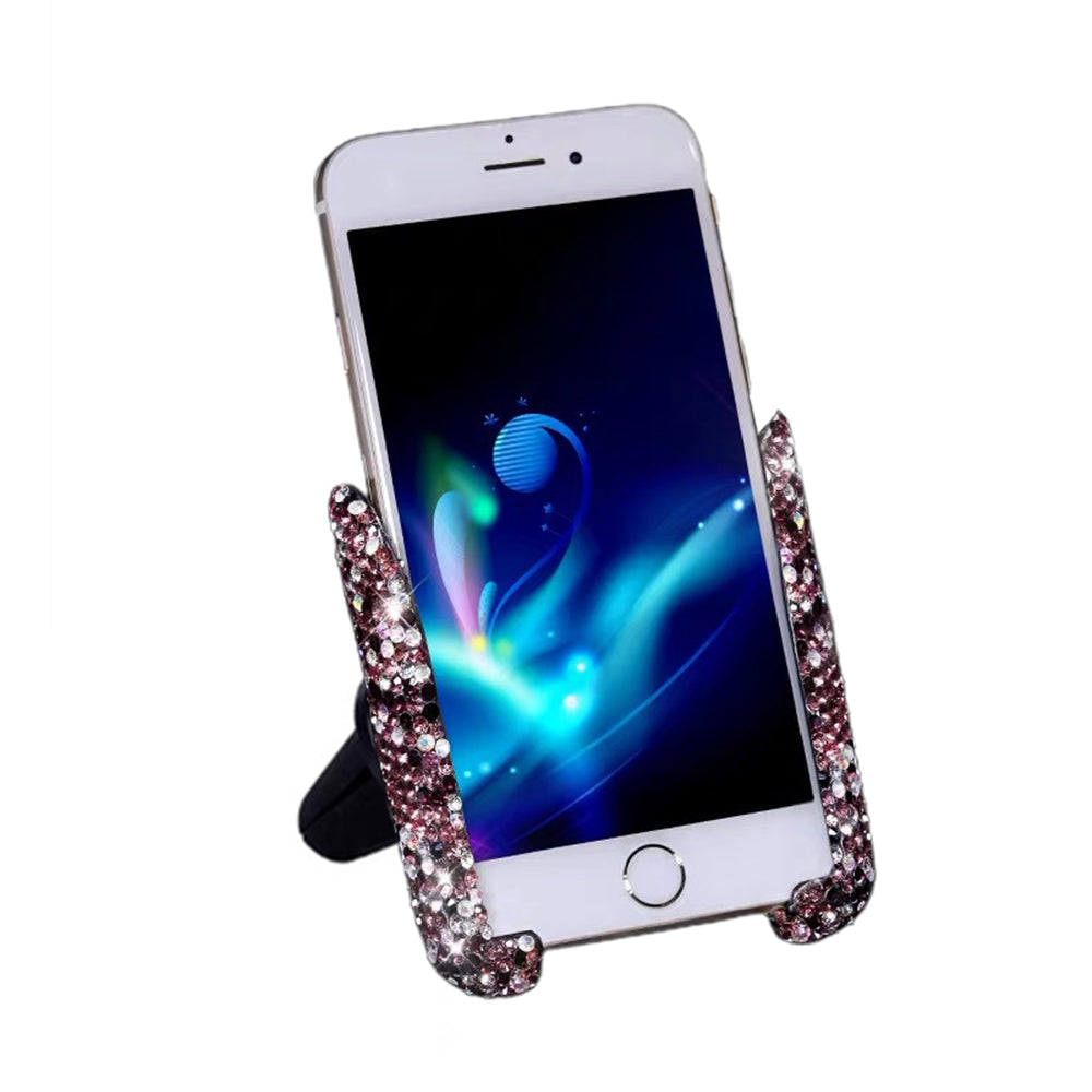 Universal Bling Rhinestones Car Phone Holder Car Air Vent Mount Phone Gravity Holder