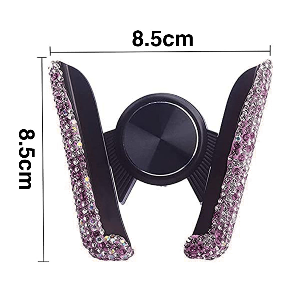 Universal Bling Rhinestones Car Phone Holder Car Air Vent Mount Phone Gravity Holder