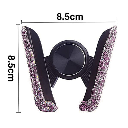 Universal Bling Rhinestones Car Phone Holder Car Air Vent Mount Phone Gravity Holder