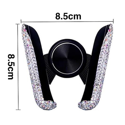 Universal Bling Rhinestones Car Phone Holder Car Air Vent Mount Phone Gravity Holder
