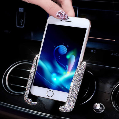 Universal Bling Rhinestones Car Phone Holder Car Air Vent Mount Phone Gravity Holder