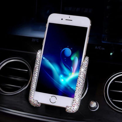 Universal Bling Rhinestones Car Phone Holder Car Air Vent Mount Phone Gravity Holder