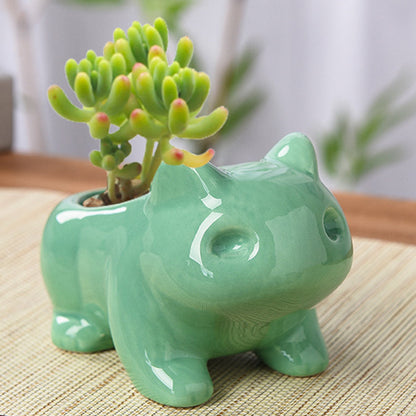 Frog Ceramic Planter Pot Succulent Flowerpot Home Decoration