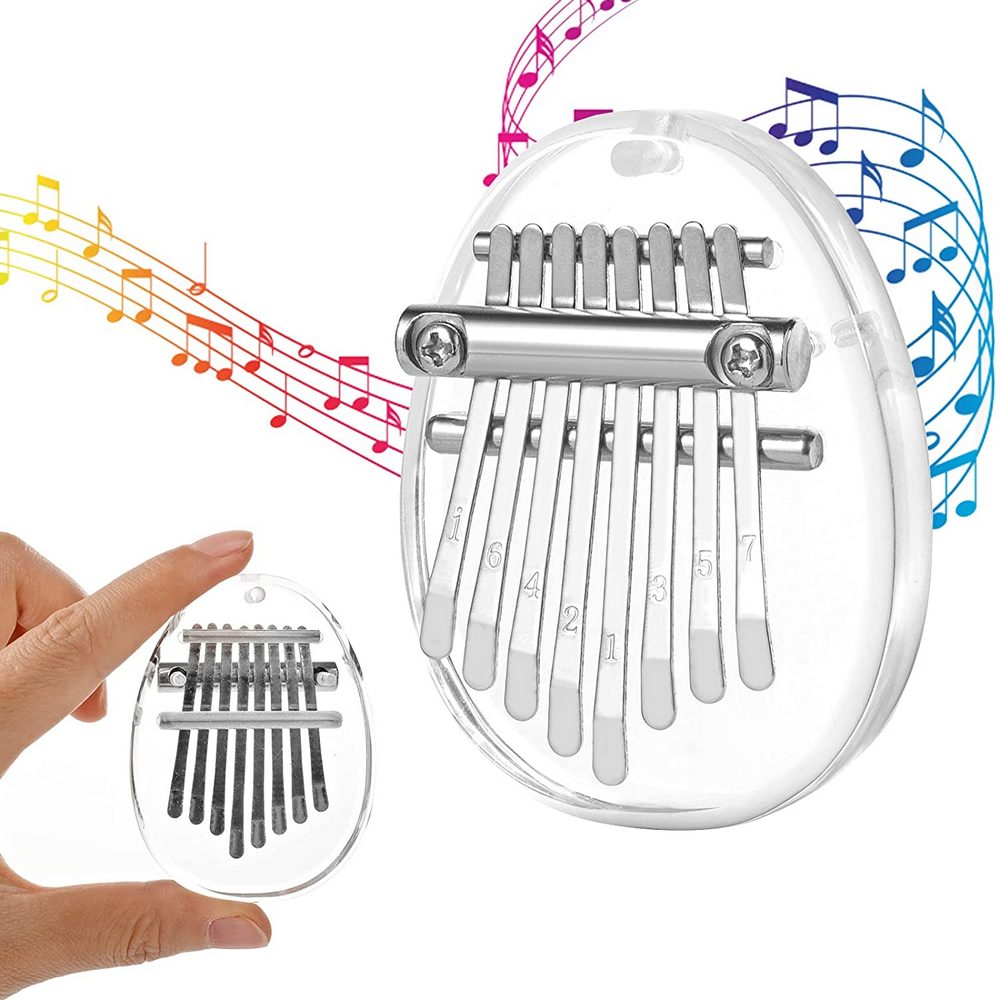 Mini Kalimba Thumb Piano Portable 8 Key Finger Keyboard Musical Instrument Pendant-Style 3
