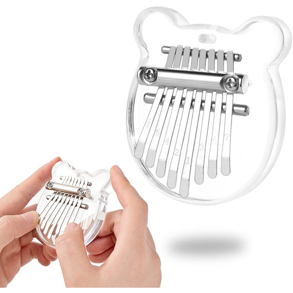 Mini Kalimba Thumb Piano Portable 8 Key Finger Keyboard Musical Instrument Pendant-Style 4