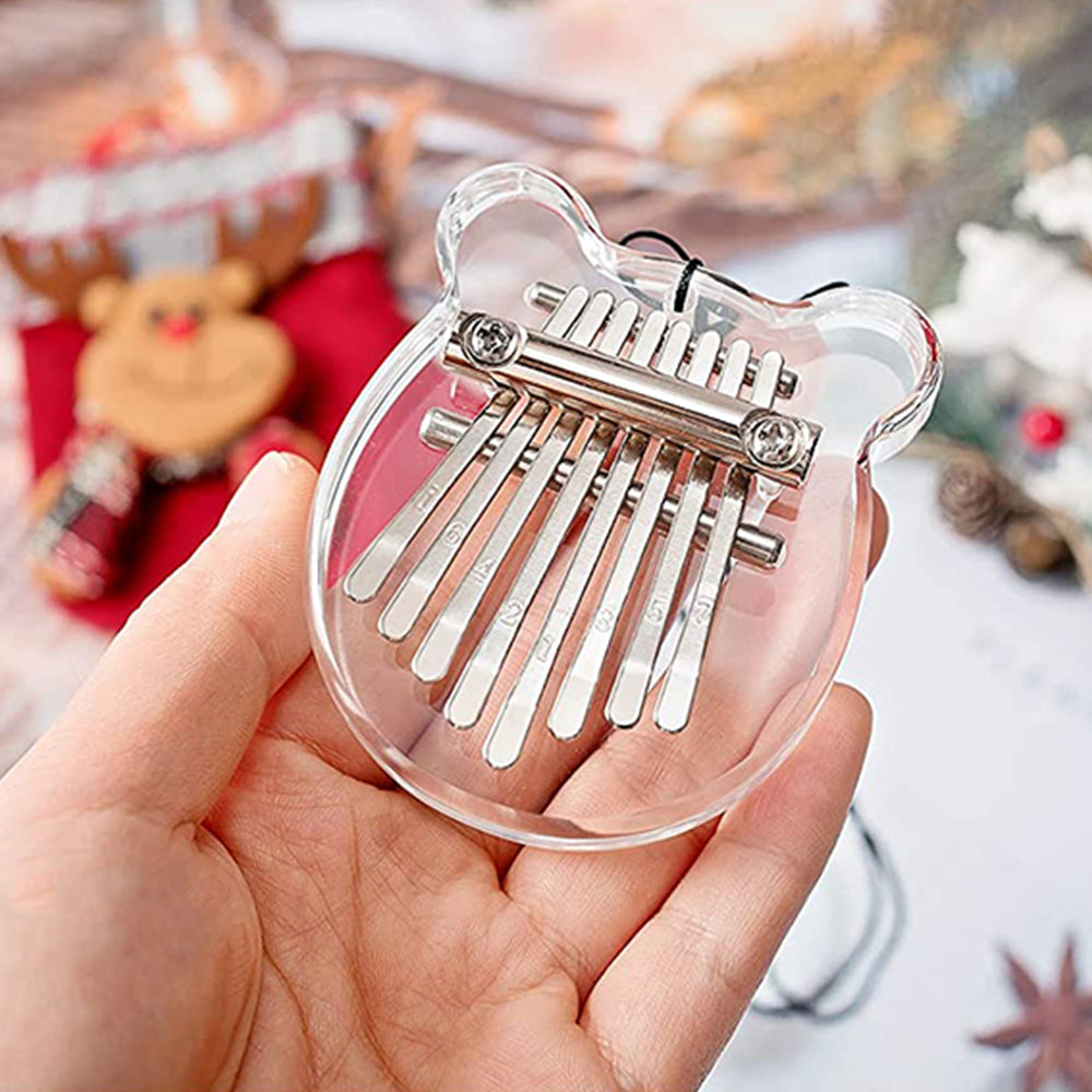 Mini Kalimba Thumb Piano Portable 8 Key Finger Keyboard Musical Instrument Pendant-Style 4