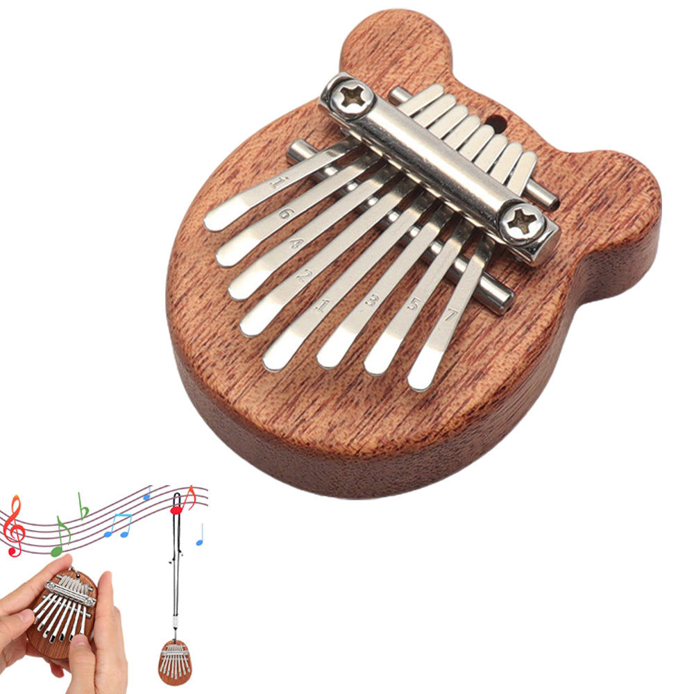 Mini Kalimba Thumb Piano Portable 8 Key Finger Keyboard Musical Instrument Pendant-Style 2