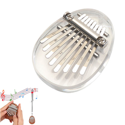 Mini Kalimba Thumb Piano Portable 8 Key Finger Keyboard Musical Instrument Pendant-Style 3