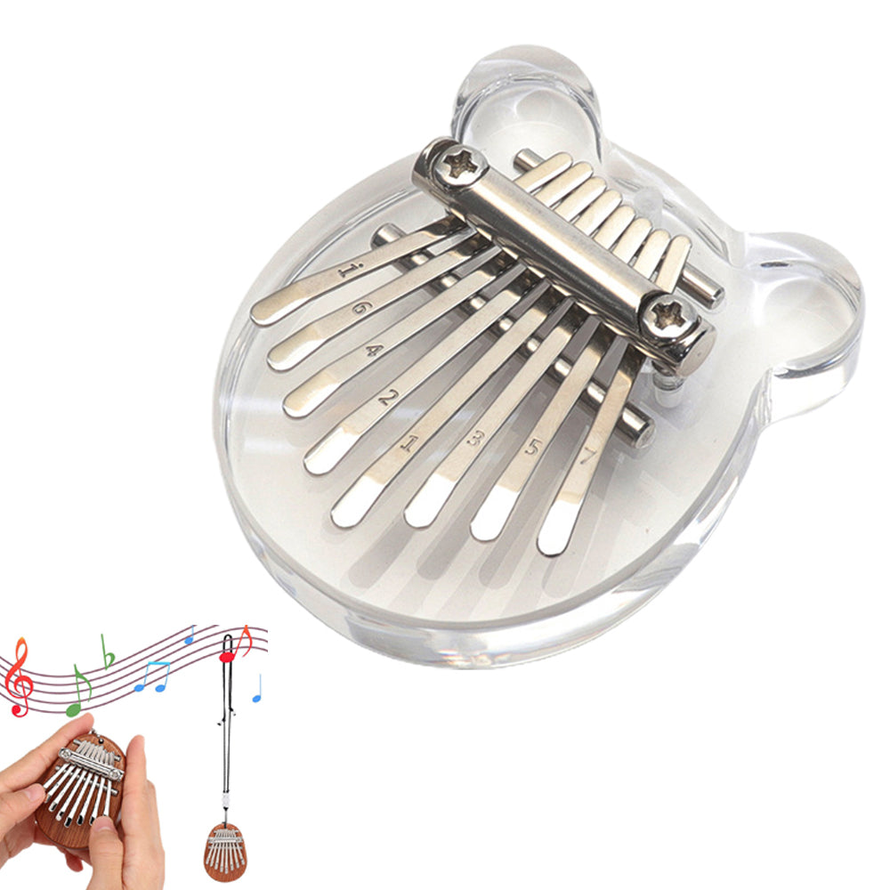 Mini Kalimba Thumb Piano Portable 8 Key Finger Keyboard Musical Instrument Pendant-Style 4