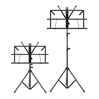 Adjustable Music Stand Folding Tripod Holder with Storage Bag