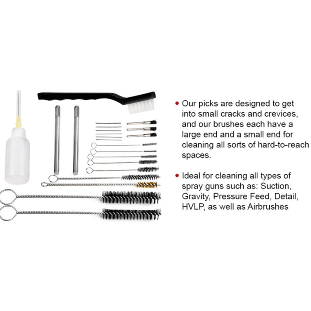 23 Piece Spray Gun Cleaning Kit with Case
