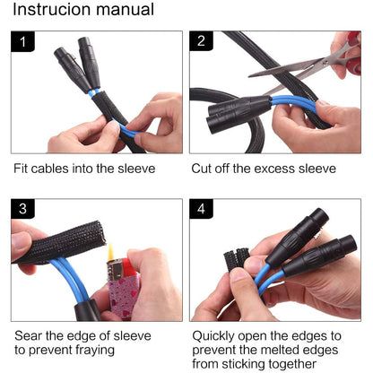 Expandable Braided Cable Sleeve Cord Wire Protector
