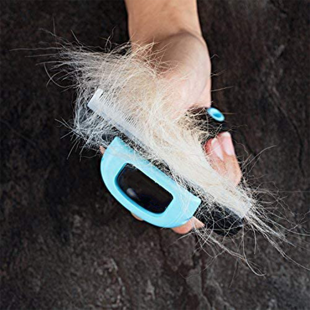 Pet Dog Cat Grooming Comb Brush Hair Remover Deshedding Tool Blue