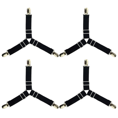 Adjustable Triangle Bed Sheet Clips Holder Mattress Fastener Straps Suspenders Gripper
