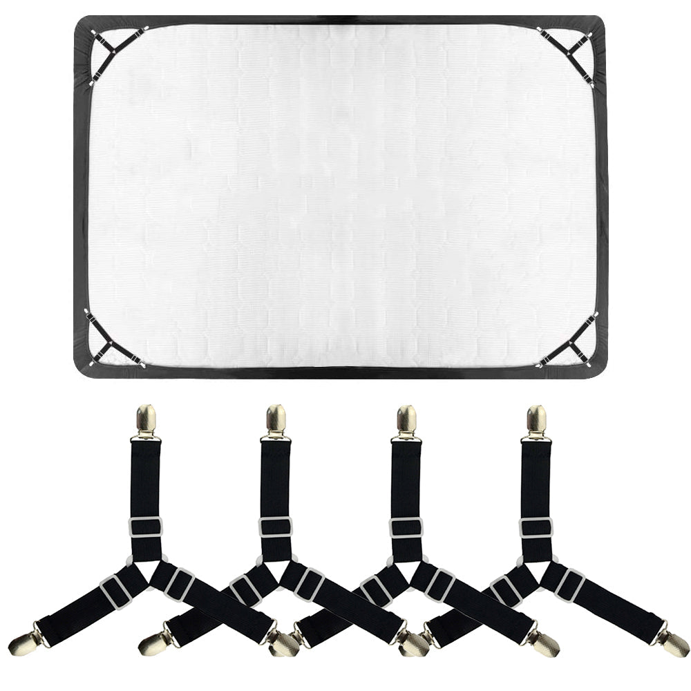 Adjustable Triangle Bed Sheet Clips Holder Mattress Fastener Straps Suspenders Gripper