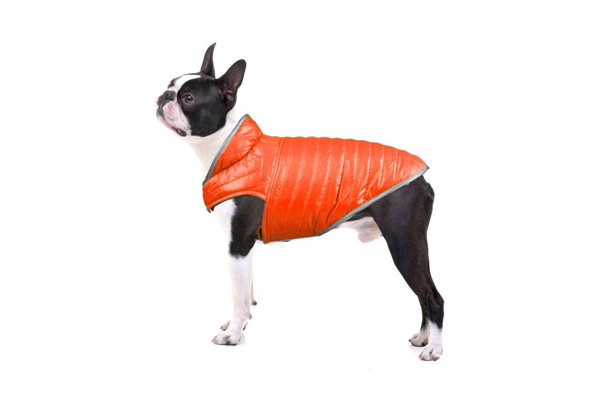 Dog Fleece Jacket Dog Vest Waterproof Windproof Cold Weather-Orange