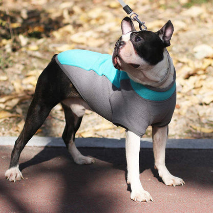 Fleece Dog Vest Jacket Pullover Dog Sweaters Pet Fleece Clothes Cyan S