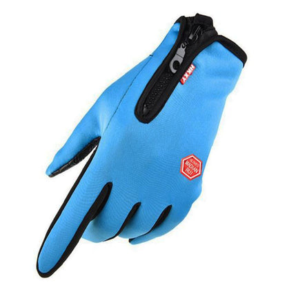 Winter Gloves Touch Screen Water Resistant Windproof Thermal for Cycling-Blue