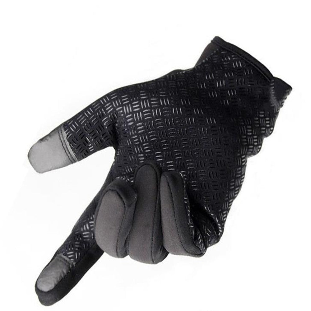 Winter Gloves Touch Screen Water Resistant Windproof Thermal for Cycling-Black