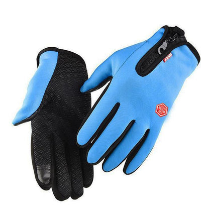 Winter Gloves Touch Screen Water Resistant Windproof Thermal for Cycling-Blue