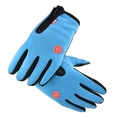 Winter Gloves Touch Screen Water Resistant Windproof Thermal for Cycling-Blue