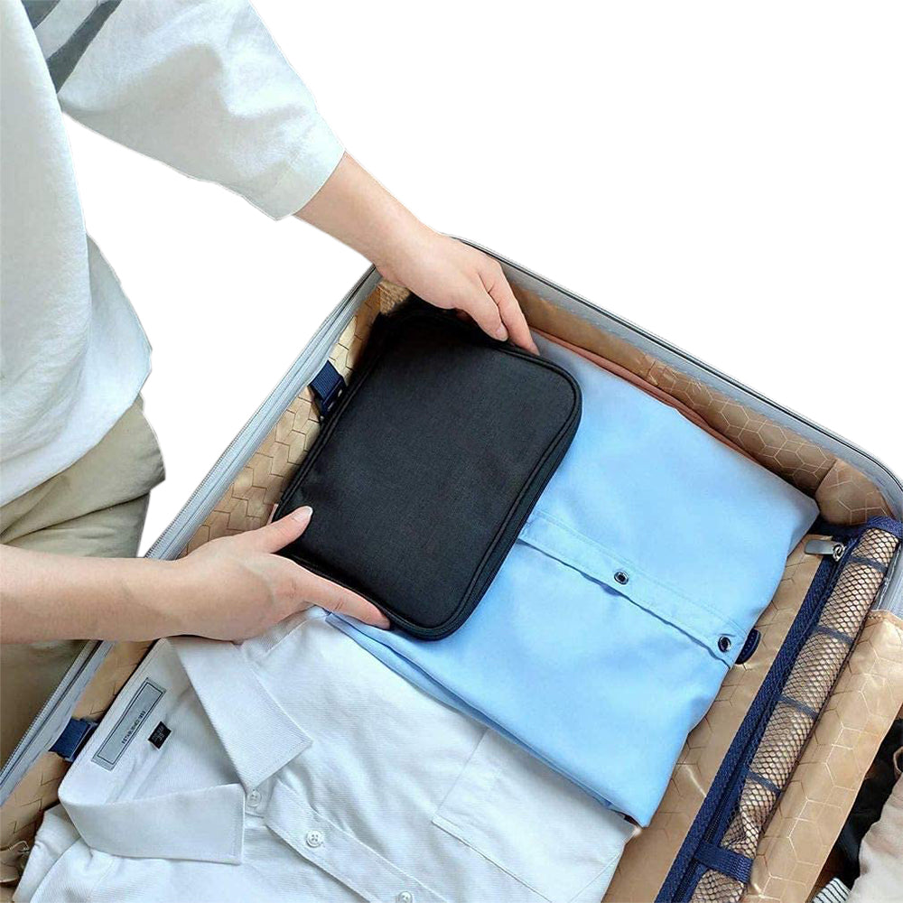 Portable Watch Band Organizer Case Pouch Travel Storage Bag Watchband Strap Box -Black