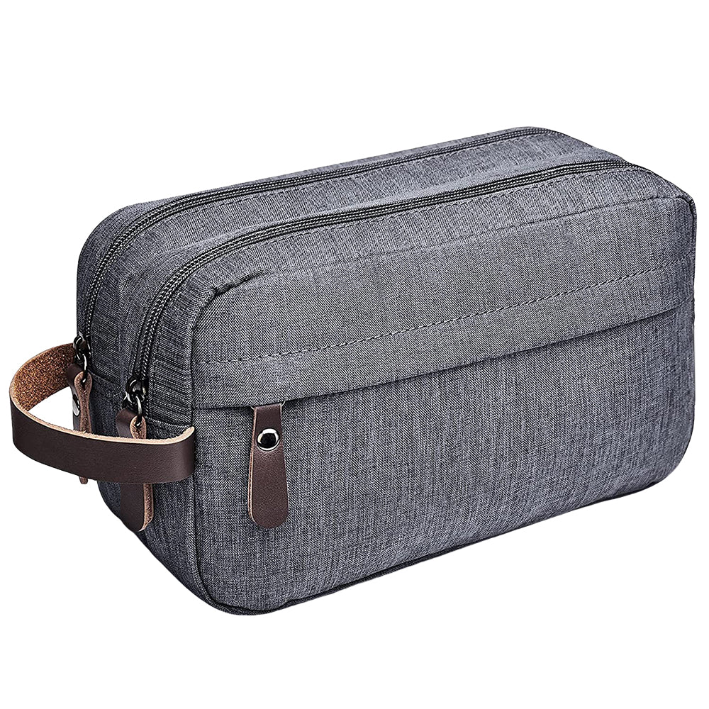 Large Capacity Men Travel Toiletry Kit Wash Bag Cosmetic Bags Holder -Gray