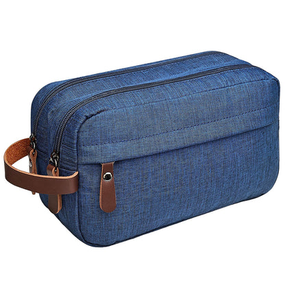 Large Capacity Men Travel Toiletry Kit Wash Bag Cosmetic Bags Holder -Navy