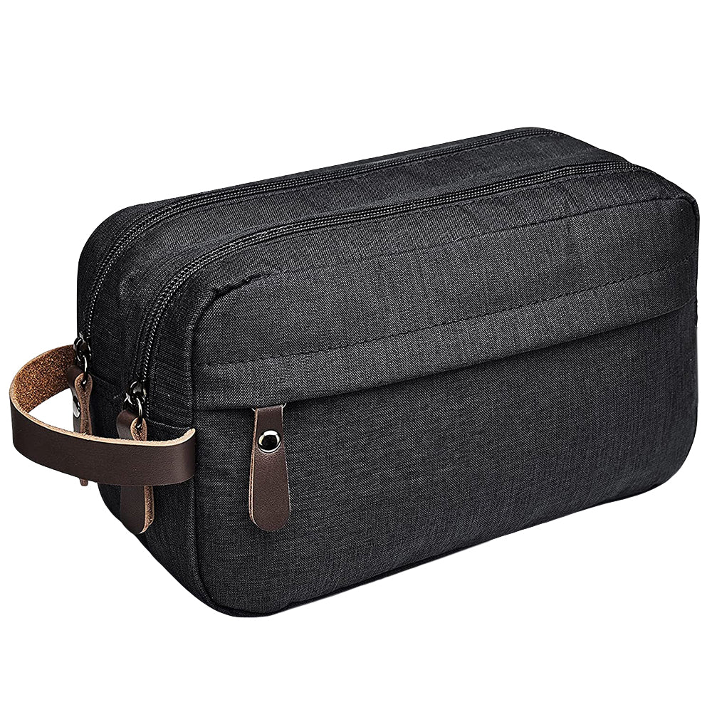Large Capacity Men Travel Toiletry Kit Wash Bag Cosmetic Bags Holder -Black