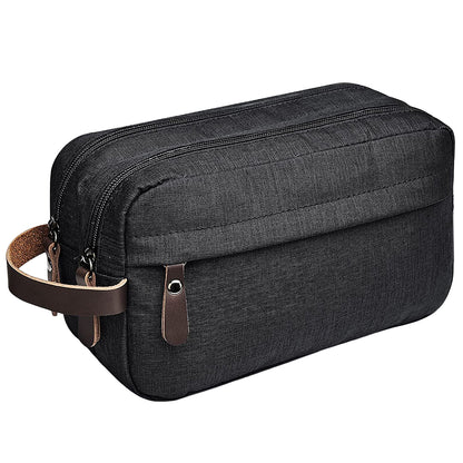 Large Capacity Men Travel Toiletry Kit Wash Bag Cosmetic Bags Holder -Black