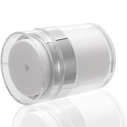 Set of 2 Pcs Travel Empty Pump Press Vacuum Cream Bottle Jars
