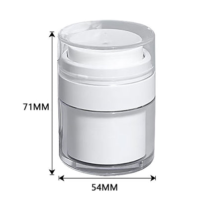 Set of 2 Pcs Travel Empty Pump Press Vacuum Cream Bottle Jars