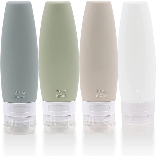 Silicone Empty Bottle Travel Cosmetic Container Squeezable Lotion Shampoo