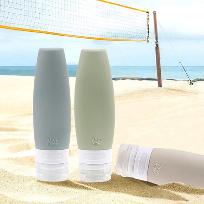 Silicone Empty Bottle Travel Cosmetic Container Squeezable Lotion Shampoo