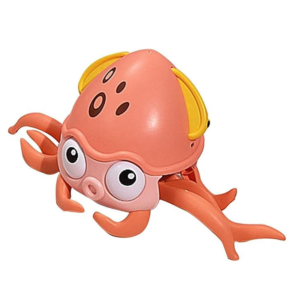 Electric Music Crawling Octopus Toy With LED Light Up for Kids Intellectual Toy Pink