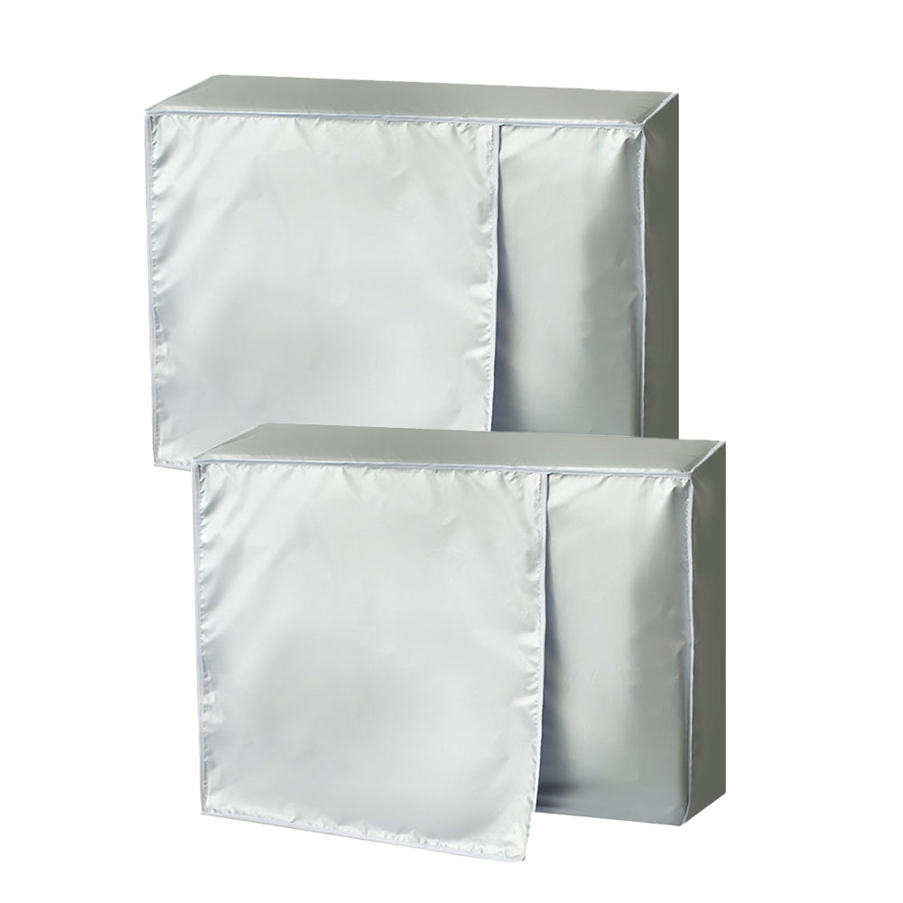 2pcs Air Conditioner Covers for Outside Unit Freeze Protection Cover Dust and snowproof -Style 1