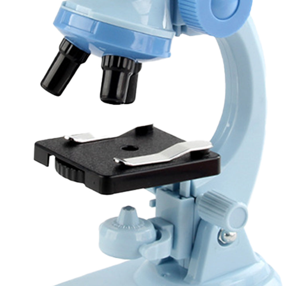 Toy 1200X Magnification Microscope Toy Kit Biological Microscope Kit Beginners-Blue