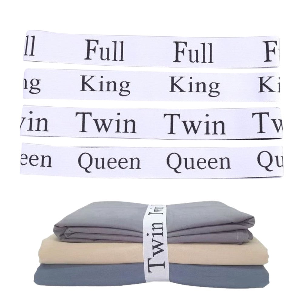4 Pcs Bed Sheet Keeper Straps Elastic Bed Sheet Storage Organizer Label Bands