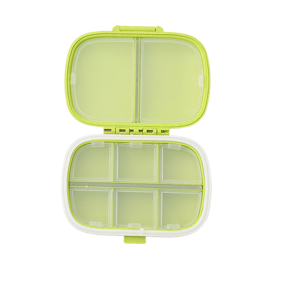 Pill Box Medicine Organizer Dispenser Box Case Travel Tablet Container Holder -Green