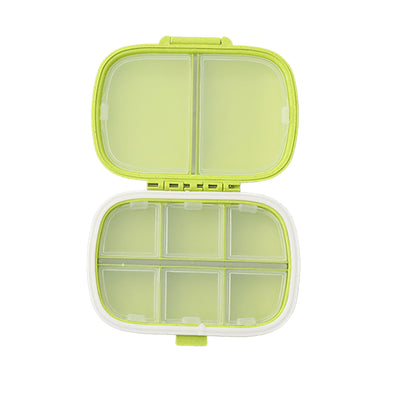 Pill Box Medicine Organizer Dispenser Box Case Travel Tablet Container Holder -Green