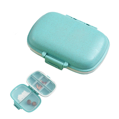 Pill Box Medicine Organizer Dispenser Box Case Travel Tablet Container Holder -Blue