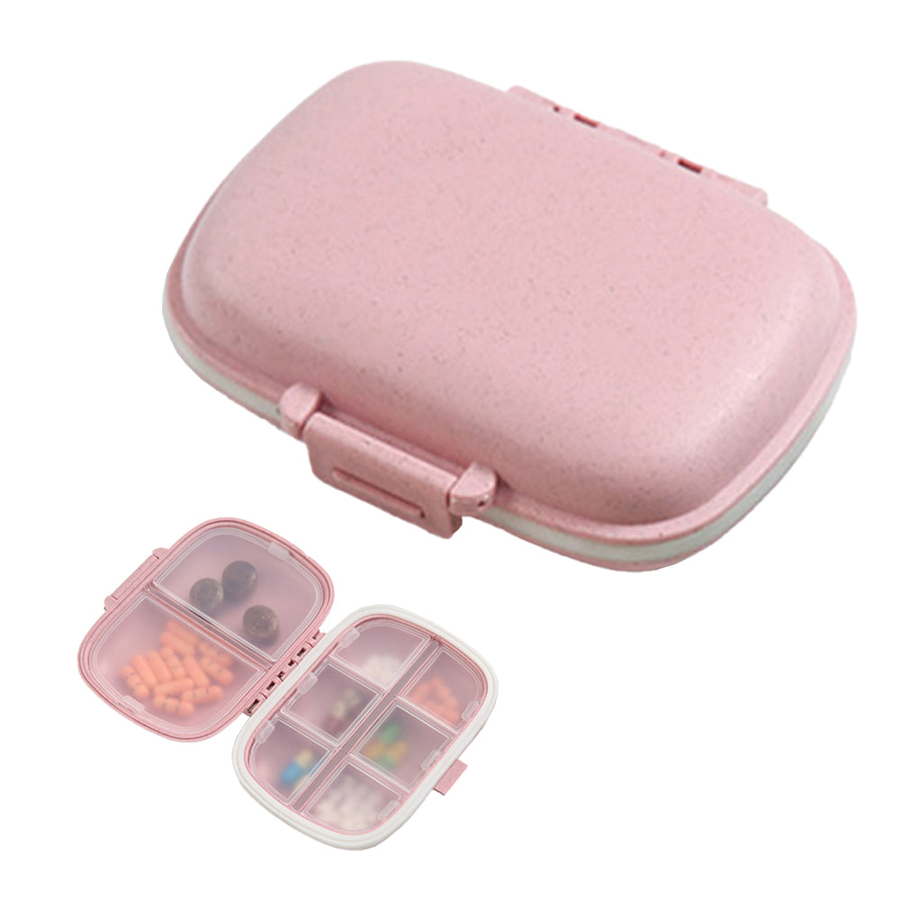 Pill Box Medicine Organizer Dispenser Box Case Travel Tablet Container Holder -Pink