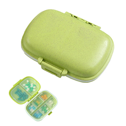 Pill Box Medicine Organizer Dispenser Box Case Travel Tablet Container Holder -Green