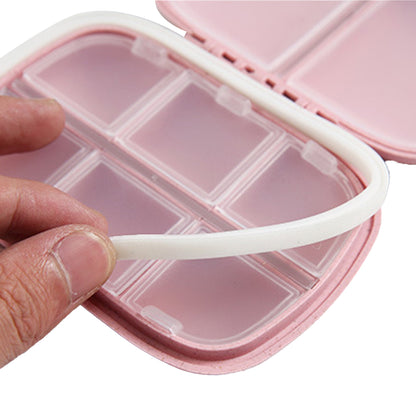 Pill Box Medicine Organizer Dispenser Box Case Travel Tablet Container Holder -Pink